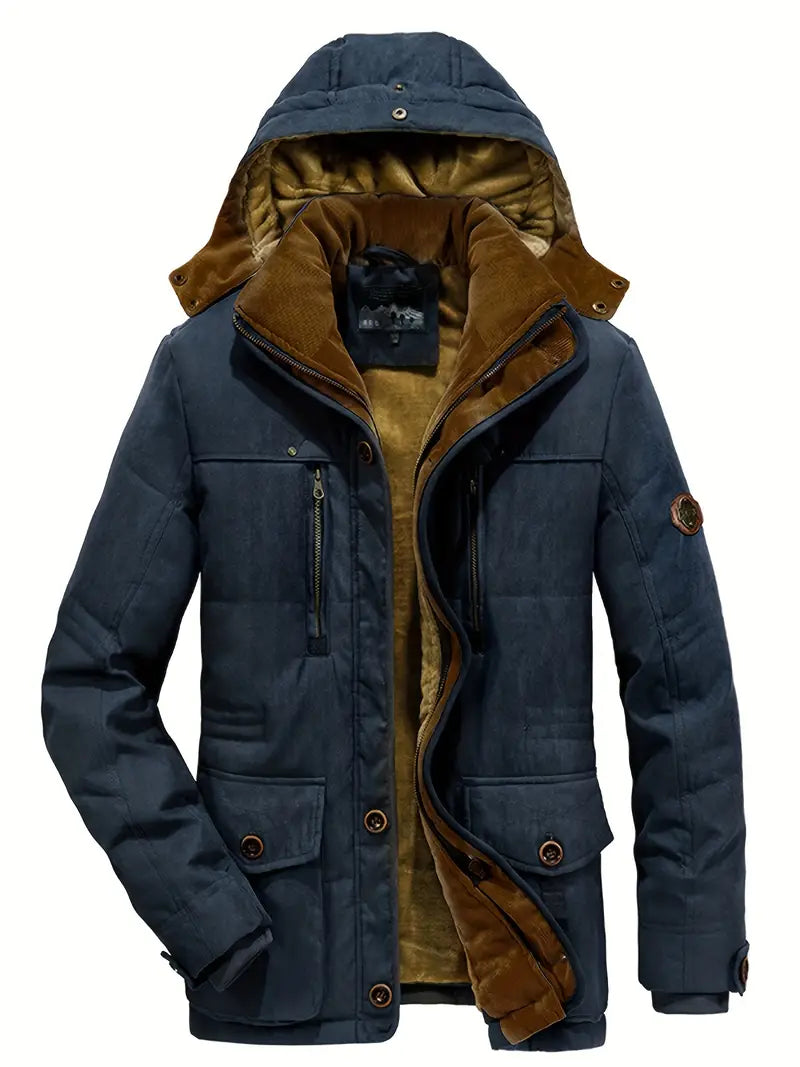 Men's Outdoor Hooded Thick Warm Jacket
