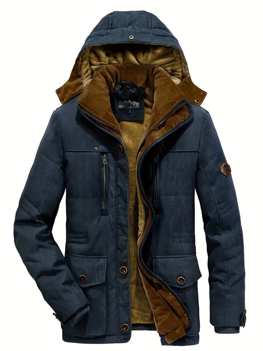 Men's Outdoor Hooded Thick Warm Jacket