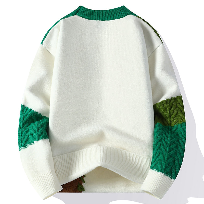 Urban Mosaic Knit Sweater – Teezify™